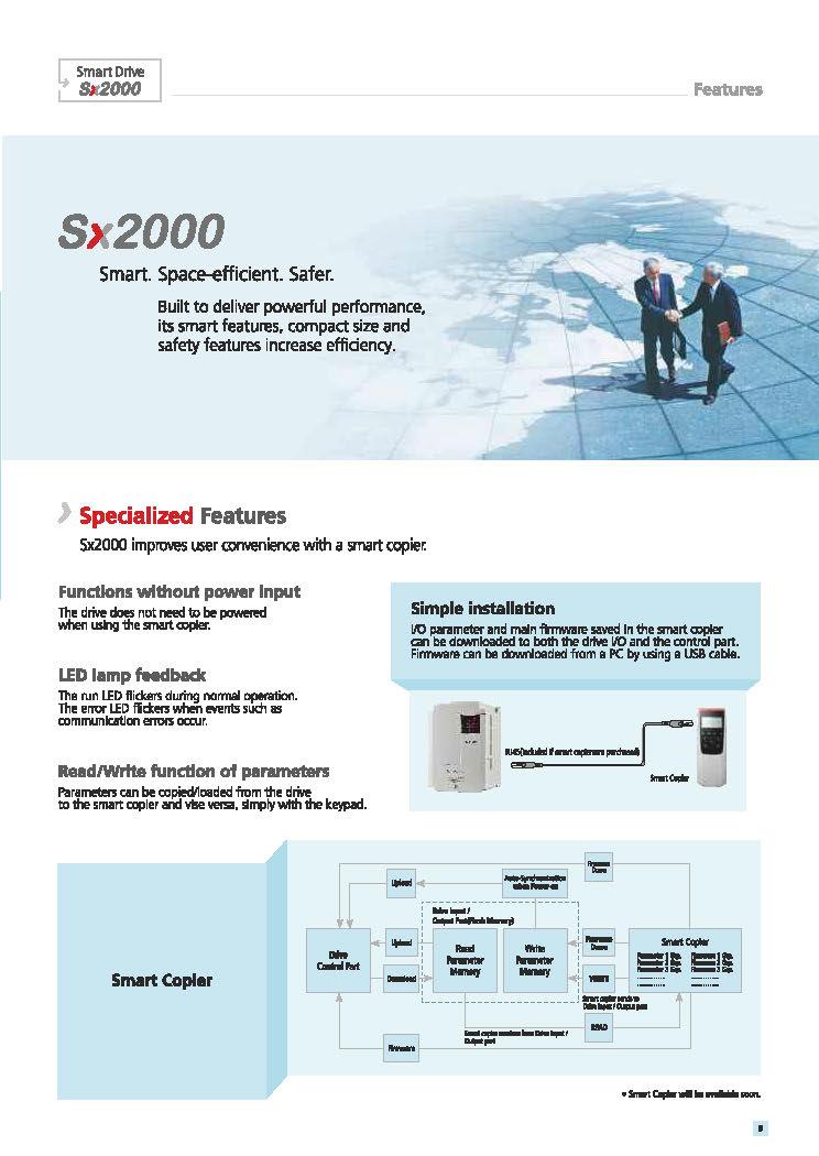 Sx2000 Smart. Space-efficient. Safer. Built to deliver powerful perfonnance, its smart featull!s. compact size and safety features increase effidency. > Specialized Features Sx2000 imp!im1s ~r (lli'm!