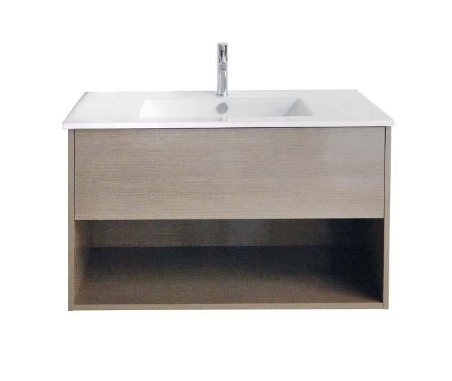 overflow Single bowl Soft-close drawers Recessed handleless design Detachable kickboard Available in 600, 750,, 1200mm 2 SOLUS OPEN SHELF 2 DRAWERS