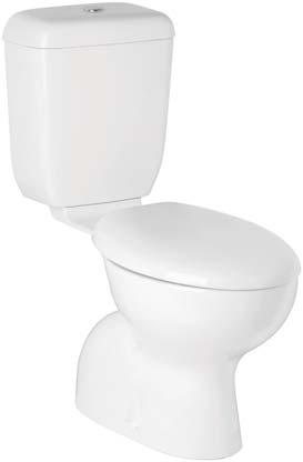 1 TOILETS QUALITY IN DESIGN 2 3 1 DOMINIQUE CLOSE COUPLED BACK TO WALL TOILET SUITE White Vitreous china Available as S or P trap S trap 120