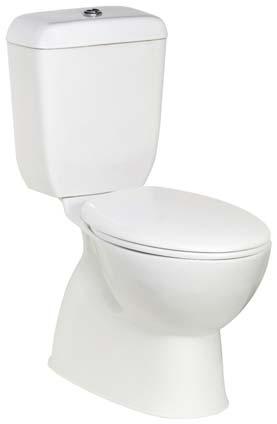 5 litres 2 DOMINIQUE CLOSE COUPLED TOILET SUITE White Vitreous china Available as S or P trap S trap 145mm P trap 180mm Available with