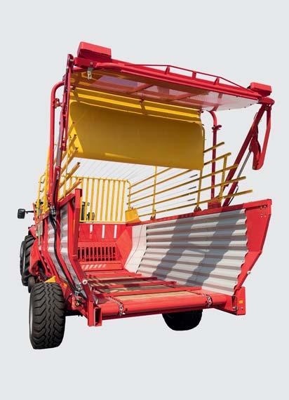 BOSS ALPIN Loading and unloading Functional bodywork Dry crop extension PÖTTINGER provides a folding extension system to solve the problem of low entrances when