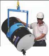 DRUMS & DRUM FORK MOUNTED DRUM LIFTERS Allows operator to raise, transport, tip and drain loaded drums without leaving their seat Geared design with pull chain or battery powered with pendant for