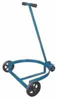 Four-wheel design for added support and easy manoeuvrability Capacity: 1200 lbs. Durable Kleton blue enamel finish DC266 Retaining hook DC256 Model Handle Wheel Wt. Price No. Type Type lbs.