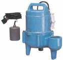 DA333 SUMP/EFFLUENT PUMPS 2/5 HP, 115 V, 9 A Handles liquids and solid waste materials up to 3/4" diameter Cast iron pump housing and cover with protective epoxy coating for corrosion resistance