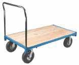 HEAVY-DUTY PLATFORM TRUCKS Steel deck made of a heavy-duty all-welded 11-gauge steel with reinforced channel formed deck Wood deck features a sturdy 2" x 2" angle iron frame with quality hardwood