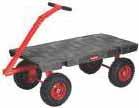configurations: 24" x 56" heavy-duty platform truck 24" x 36" two-shelf heavy-duty shelf cart Push button latch easily and quickly converts into either product configuration Ergonomic handle design