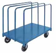 PANEL TRUCKS PLATFORM TRUCKS KNOCKED-DOWN PANEL TRUCK Move tables, drywall, plywood, tables, artwork at ease Move light to heavy duty objects at ease with (4) 5" non-marking blue elastic swivel