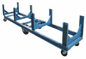 (top-middle-bottom) Durable Kleton blue enamel finish Capacity is based on evenly distributed weight MO249 MOBILE PIPE & BAR RACKS Safely stores up to 1000 lbs.