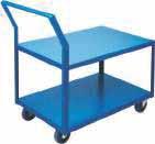 Best choice in uneven floor applications Clearance between shelves: 16" Handle height: 41" Top shelf height: 27" Capacity: 2400 lbs. evenly distributed MB425 Model Shelf Size Overall Dimensions Wt.