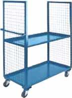 WIRE MESH TRUCKS WIRE MESH TRUCKS WIRE MESH SHELF TRUCKS Rugged all-welded steel construction ready to use Designed for efficient loading/unloading and transportation of merchandise 14-gauge steel