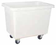 HEAVY DUTY WHITE WALL POLY BOX TRUCK Seamless durable 100% polyethylene bins Leakproof and easy to clean Available with 3/4" treated plywood undercarriage or all-welded steel chassis with a durable