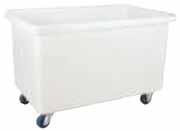 polyethylene Caster placement: Corner standard BOX TRUCKS HEAVY-DUTY POLYETHYLENE BOX TRUCKS Seamless durable 100% polyethylene bins Leakproof and easy to clean Available with 3/4" treated plywood