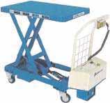 LIFT TABLES HYDRAULIC WORK TABLES All-welded construction Foot operated lifts are ideal for a wide variety of shop functions (lifting dies, transporting heavy parts and positioning materials) Hand