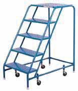 7 VC336 LADDERS & SCAFFOLDING TILT-N-ROLL LADDERS Balanced design allows ladder to tilt into the rolling position One piece all-welded steel construction 30" high rails with 24" wide expanded metal