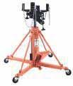 HIGH-LIFT TRANSMISSION JACKS SINGLE STAGE Overall max height of 74 3/4" Release valve designed for controlled lowering Head can be tilted 15 forward and 10 backward for proper alignment of splines