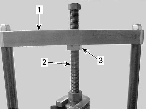 Jig thrust bearing 3. Puller 4. DPS coupler 9. Lock jig nut against its upper bar.