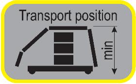 Transport Position of the Table Method of Battery Charging Connecting Panel Description For the location of this label, see Section 14.