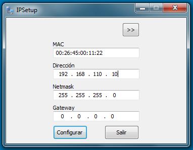 8.4 How to apply the IP address? Take note about the MAC identifier of each Charge point and TCP2RS converter in order to apply IP address: CHARGE POINT ID MAC IP 01 00:26:45:00:11:22 192.168.110.