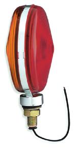 66 4, Zinc Die-Cast, Double-Face Lamp Shows yellow to front, red to rear Less than 75 sq. cm.