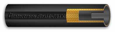 FlexIT JW1K ONE WIRE braid hose jet wash hose 1 - Synthetic rubber tube; 2 - One high tensile steel wire braid; 3 - Synthetic rubber cover (black or blue)*; Medium pressure cleaning application with