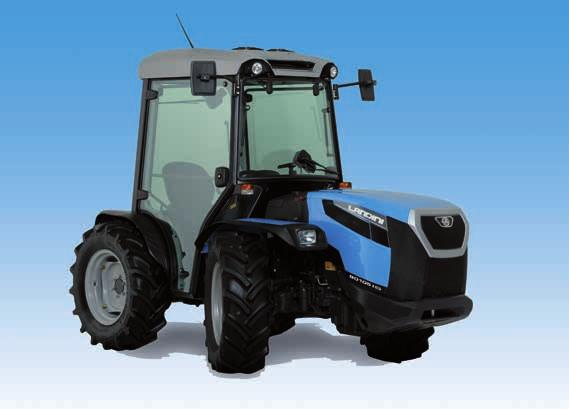 The 9000 Series equal-wheel tractor from Landini come in two versions: IS with front wheel steering and AR with articulated steering. Both versions come standard with reversible driving position.