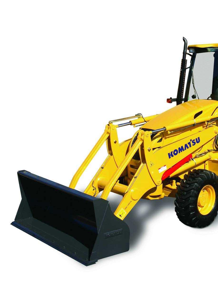 WB1-5/WB1PS-5 WALK-AROUND B ACKHOE L OADER The Dash 5 Komatsu Backhoe Loaders include the best from our previous series and add innovations for the future.