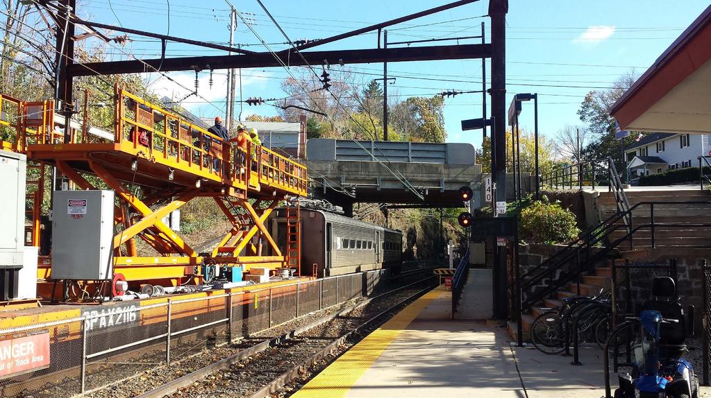 Overhead catenary repairs on the SEPTA Media/Elwyn Line Source: SEPTA In Southwestern Pennsylvania, Vision projects include the reintroduction of commuter rail service in the Pittsburgh metropolitan