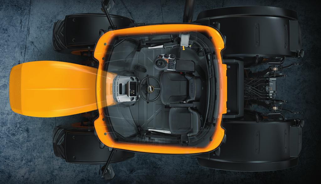 ULTIMATE COMFORT. THE ONLY TRACTOR WITH ALL-AROUND SUSPENSION.