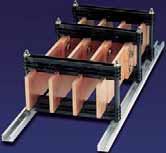 Busbar supports Busbar SB C 10 multipolar edgewise mounting busbar supports with fixed interphase References 2 bars of 5 mm or 1 bar of 10 mm No.