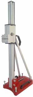 DRILL STAND SERIE D250 Max. drill diameter (mm) 250 Max. free drill passage (mm) 605 D250 Aluminium drill stand for drilling up to 250mm with integrated vacuum plate.