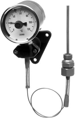 Data sheet 608520 Page 1/12 Contact dial thermometer Particularities Temperature controller with actual value display as panel-mounting or add-on device Stainless steel case with bayonet lock Class 1.