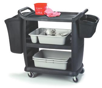 Bussing Carts Durable construction stands up to the toughest use Shelves are textured to minimize scratches and provide a better grip Convenient knockdown design is easy to assemble Available with