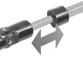 Note Telescopic universal-joint shafts (teleshafts) made from plastic and brass are practical if the distance between driving and driven unit varies during operation, or if changes in components need