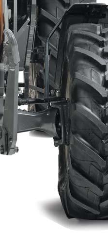 The system also features an integrated handbrake, a luxury even on bigger tractors.