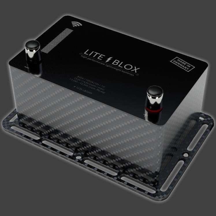 LITE BLOX LB26XX Our flagship high performance starter battery model comes within a thermally & mechanically decoupled CFK housing with implemented bracket plus intelligent electronics for extended