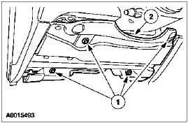 Page 2 of 18 5. Remove the instrument panel steering column opening cover reinforcement. 1. Remove the bolts. 2. Remove the instrument panel steering column opening cover reinforcement. 6.