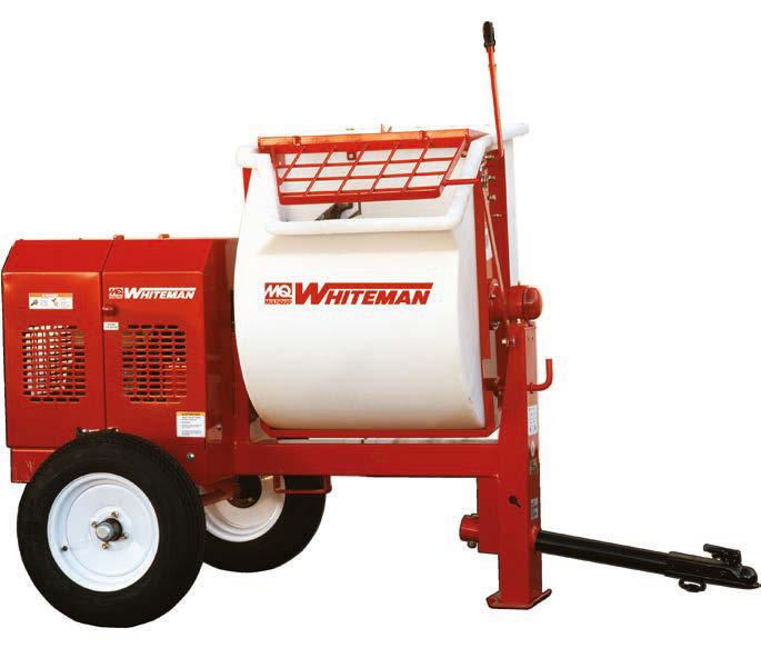 PLASTER/MORTAR MIXERS MQ Whiteman TM mixers have the features, quality, and engineering excellence preferred by contractors and