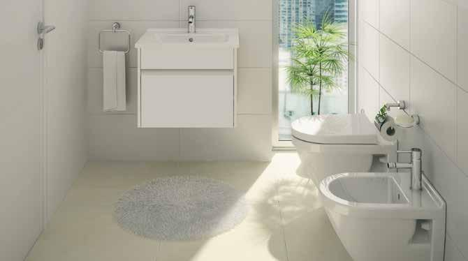 S50 / FURNITURE With an extensive range of size options, the choice of floor-standing and wall-hung washbasin units create a dynamic bathroom environment.