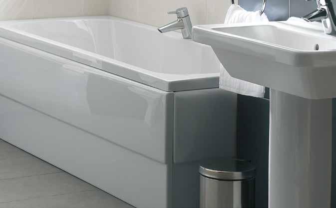 OPTIMA OPTIMA A double-ended bath provides a greater bathing area The shape of the shower bath offers the best of both worlds
