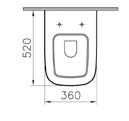 square 104 5512L003-0585 WC pan 5514S003-5284 Cistern Close-coupled WC pan (fully back-to-wall)