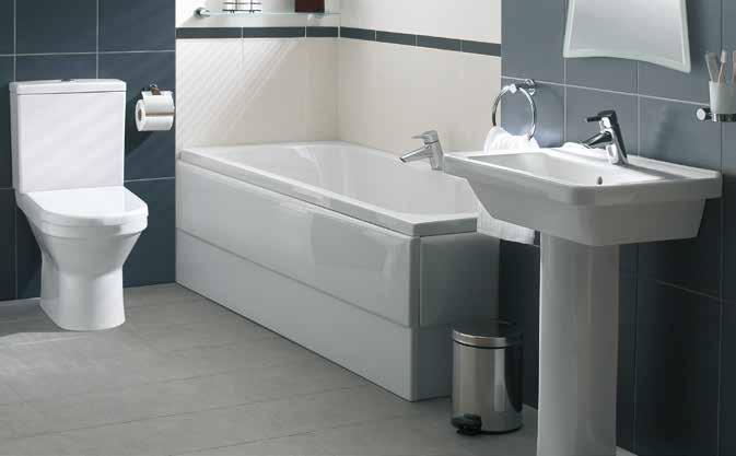 Rim-Ex technology available on the close-coupled WC pan Corner basins are a great space-saving solution S50 S50 BATHROOM SUITES BATHROOM SUITES 5308 Square cloakroom