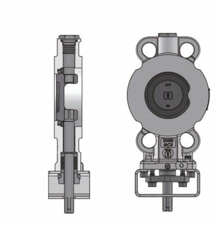 s1 Double Offset Butterfly Valve DIMENSIONS B A E d1 s2 d2 G 4 x y / b ISO
