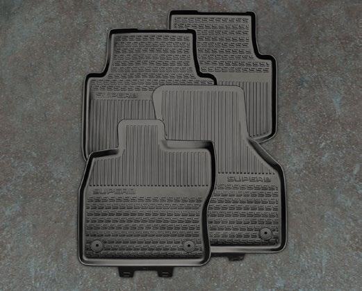 No photo: Textile foot mats - Prestige - grey edge Four-part set for left hand drive (3V1 061 404A), right-hand drive (3V2 061 404A) Textile foot mats Standard