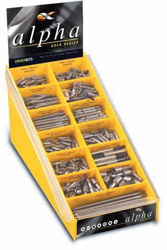ALPHASMALLDRIVERBITS DISPLAY Free display unit supplied with this selection of driver bits Lockable display & storage areas BIT DISPLAYS feature ALL BITS ARE MAGNETISED Code Description Price Display