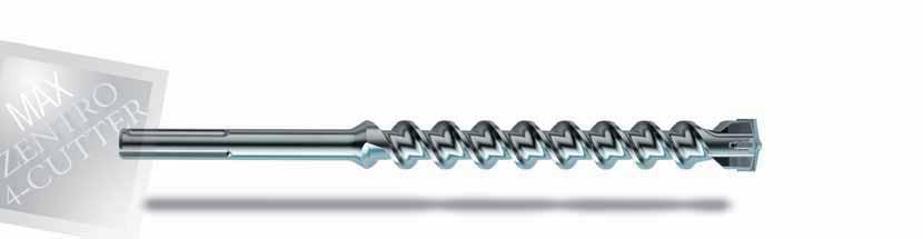 SDSMAXMASONRYDRILLBITS Max Performance, German quality and design Secondary cutters protect the drill bit in the event of reinforcement collision Maximum energy transfer, Excellent performance, Long