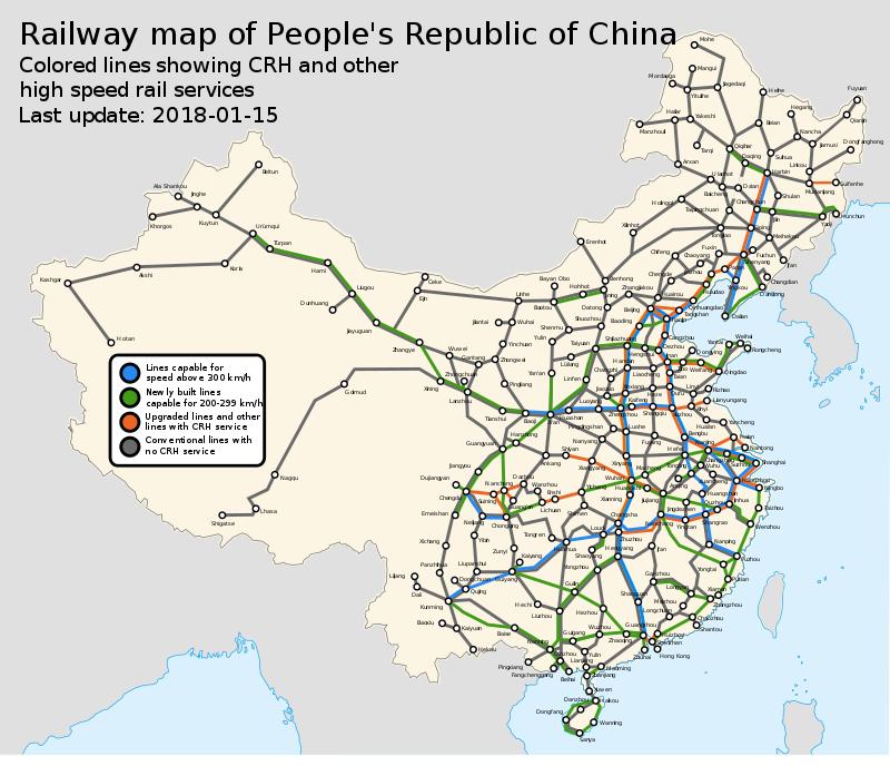 High speed rail: two third of all lines of the world are in China!