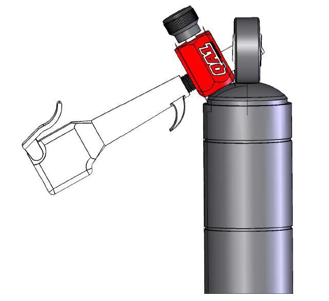 13. If you are only adjusting gas pressure, refer to steps 2 & 3 only under DISASSEMBLY section before continuing. 14. Insert hyper-screw into the shock body all the way but do not fully tighten. 15.