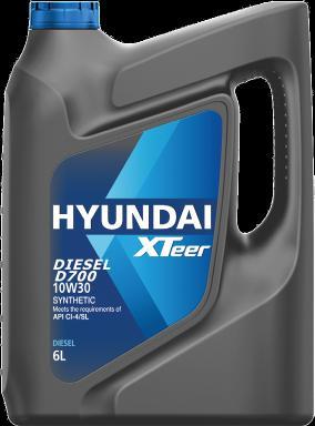 Premium Lubricant made by HYUNDAI Diesel D700 10W30 100% Synthetic Engine Oil for High-Performance RV/SUV Diesel Engines 1L 6L XTeer Diesel D700 is the most advanced synthetic diesel engine oil