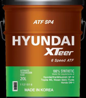 Premium Lubricant made by HYUNDAI ATF SP4 Premium 6-Speed Auto Transmission Fluid 1L 4L 20L XTeer ATF SP4 is the most advanced synthetic automatic transmission fluid designed for premium cars with