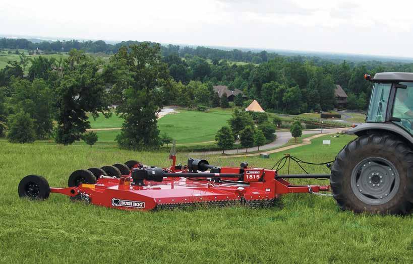 1815 FLEX-WING ROTARY CUTTER The new Bush Hog 1815 Flex-Wing Rotary Cutter is designed to cut weeds, grasses, and brush up to 2 1/2-inches in diameter, and this unit is a great choice for tractors in